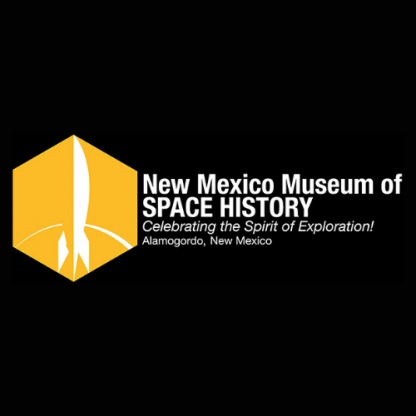 New Mexico Museum of Space History logo. Celebrating the Spirit of Exploration! Alamogordo, New Mexico.