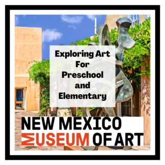 Exploring Art for Preschool and Elementary. Buildings and trees. New Mexico Museum of Art.
