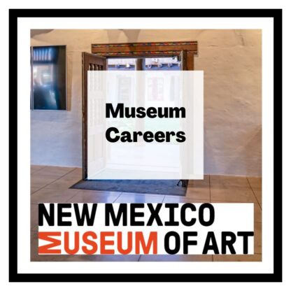 Museum careers. Doorway and wall. New Mexico Museum of Art.
